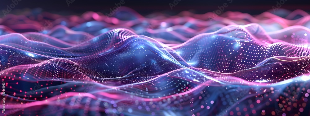 Poster mesmerizing 3d rendering of wave scattering coefficient visualization