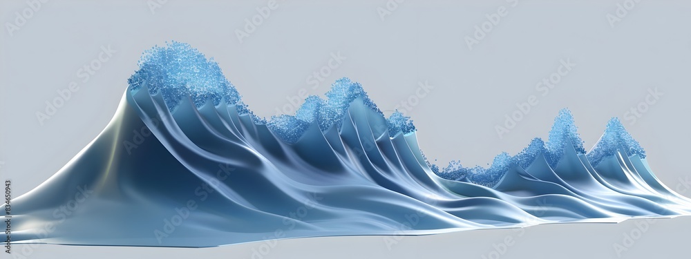 Poster abstract 3d visualization of wave dispersion curve showing dynamic fluid patterns