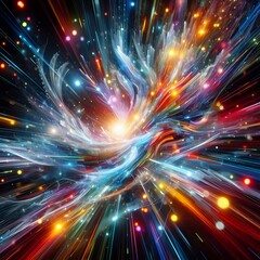 Naklejka premium An electrifying display of abstract colorful lights