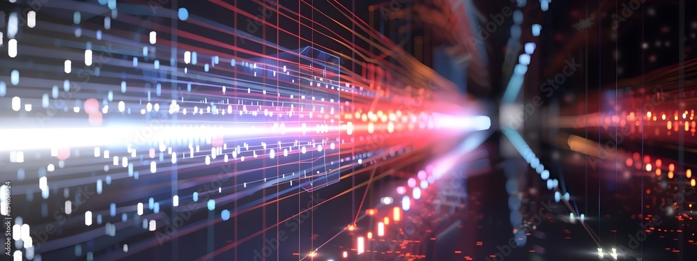 Poster visually captivating 3d rendering of frequency division multiplexing concept