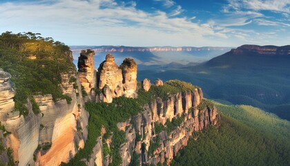 Majestic Trio: The 'Three Sisters' Rock Formation in Blue Mountains National Park