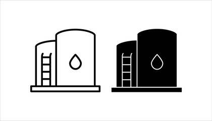 Water tank linear icon set. Modern outline Water tank logo concept on white background from Industry collection. vector illustration.