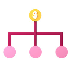 budget allocation  icon isolated on the white background