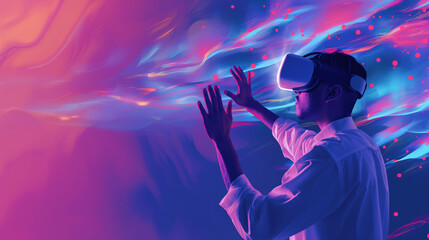 A user participating in a virtual health challenge through the app a dynamic and dramatic composition, with cope space
