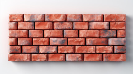 Obraz premium Detailed flat illustration of a classic brick wall texture with realistic red bricks and high definition quality.