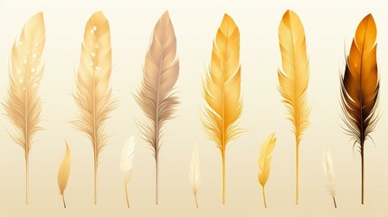 Timeless elegance meets delicate patterns with this classic feather texture, flat illustration designed with high quality craftsmanship.