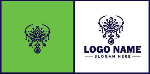 jewelry icon Accessories Adornments Ornaments flat logo sign symbol editable vector