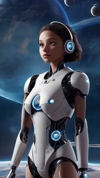 robotic white technology galaxy