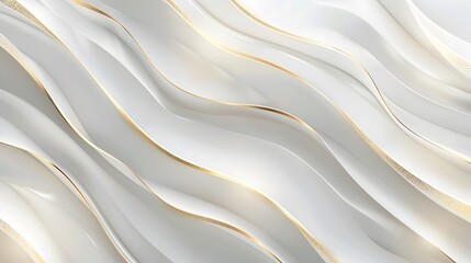 Obraz premium white and gold satin wave background