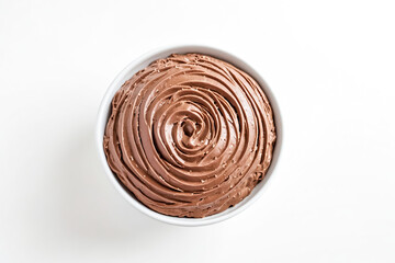 Chocolate Swirl in a White Bowl