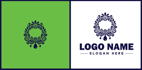 jewelry icon Accessories Adornments Ornaments flat logo sign symbol editable vector