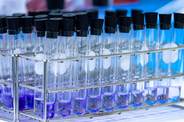 Electroplating experiment in chemistry laboratory.