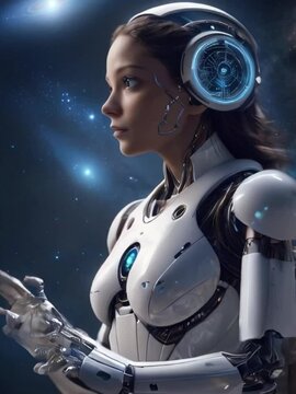 robotic white technology galaxy