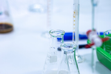 Electroplating experiment in chemistry laboratory.