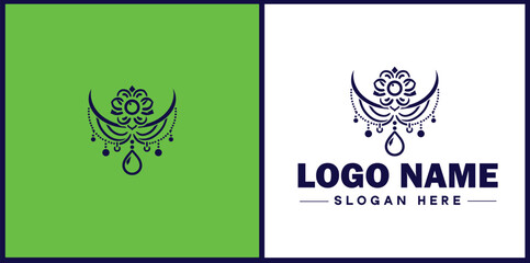 jewelry icon Accessories Adornments Ornaments flat logo sign symbol editable vector