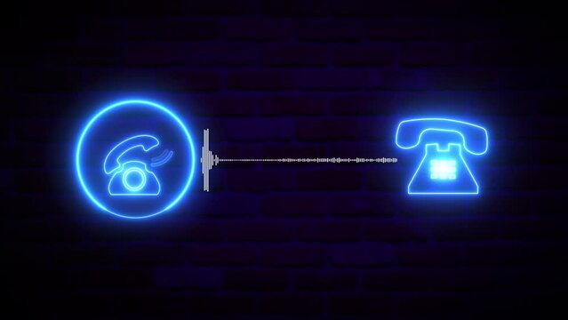 Incoming phone call animation. Cell phone call animation. Telephone ringing animation