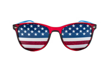 A pair of sunglasses with the American flag on them
