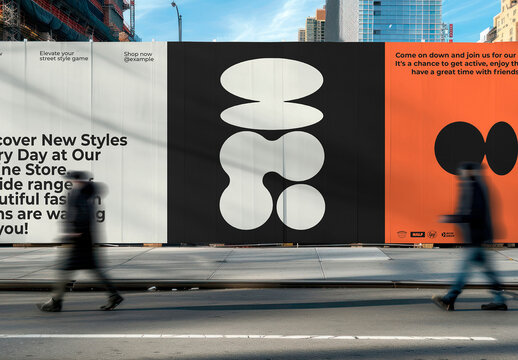 Wall Ad Sign Mockup With Generative AI