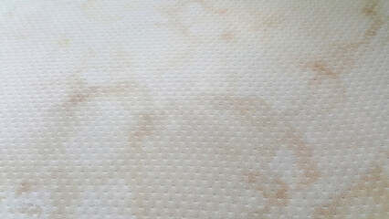 close-up yellow stains on mattresses, dirty mattress dust mites bed bugs