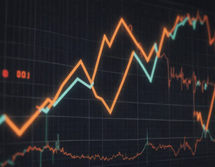Un grafico di trading con medie mobili esponenziali mostra la tendenza attuale del mercato con maggiore precisione.