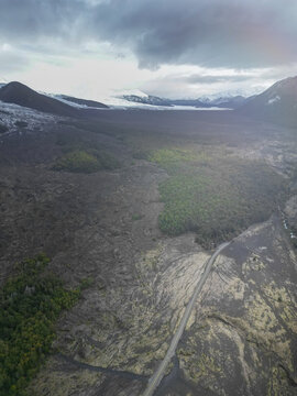 Aerial View of the Andes Mountains in South America