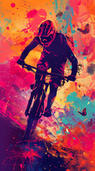 Naklejka premium Extreme sports abstract background