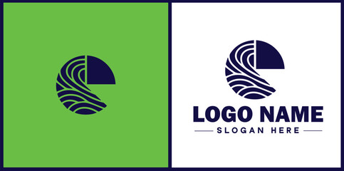 pie chart icon Circle graph Sector chart Pie graph flat logo sign symbol editable vector