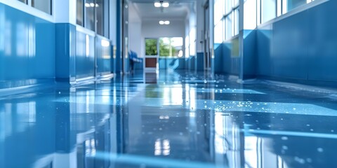 Clean floor with lintfree cloth or hospita. Concept Clean floor with lintfree cloth or hospital-grade disinfectant cleaner