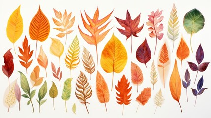 A watercolor of cultural symbolism of leaves