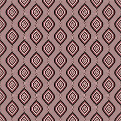 Ikat Diamond Earth Tone Background Seamless Pattern