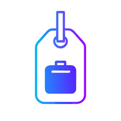 Obraz premium Luggage tag icon