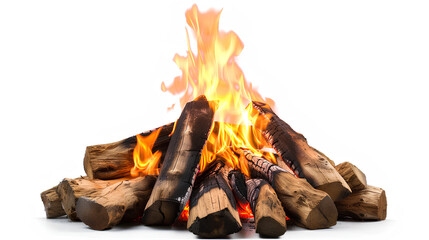 set of fire places campfire isolated on white background