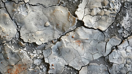 Fototapeta premium Close Up of Cracked and Weathered Stone Wall