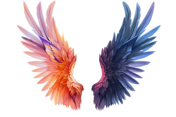 Obraz premium Wings isolated on white background 