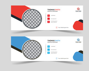 corporate Email signature design templates, mail signature vector design