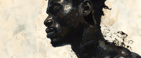 Artistic portrayal of an African man, a powerful nod to Black History Month