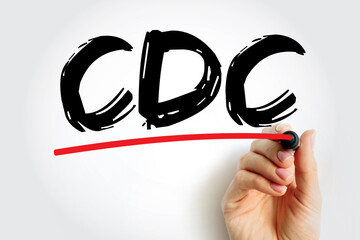 CDC - Centers for Disease Control acronym, text concept for presentations and reports