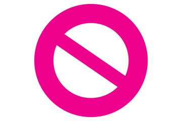 Icon symbol ban. Sign forbidden. Circle sign stop entry and slash line