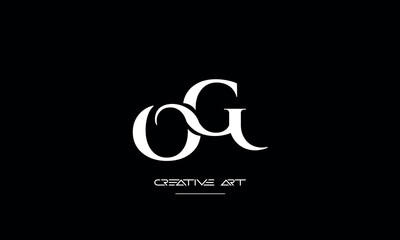GO, OG, G, O abstract letters logo monogram