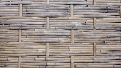 stack of bamboo wall