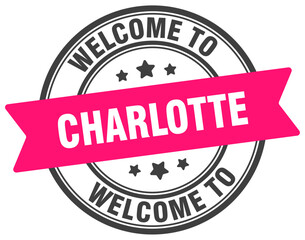 Welcome to Charlotte stamp. Charlotte round sign