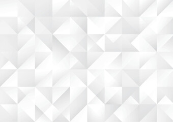 3D Geometric Gray Mosaic Background（幾何学模様の立体感のあるグレーのモザイク背景）