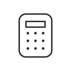 Calculator, linear icon. Line with editable stroke