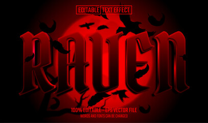 raven editable text effect