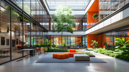 Commercial facility modern R and D building