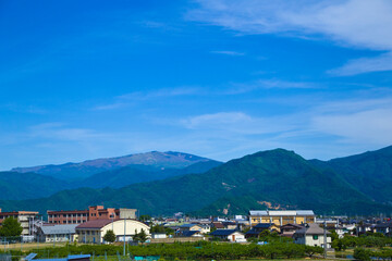 Rural scene in Nagano countryside, Nagano prefecture, Chubu, Japan.