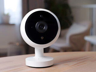 "High-tech security camera uses facial recognition to provide advanced protection for smart homes."