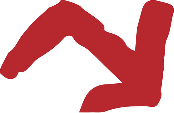 Doodle hand-drawn arrow pointing downward