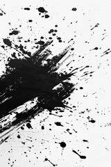 Simple ink splatters or brush strokes on a clean, white background with a contemporary feel.