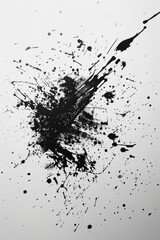 Obraz premium Simple ink splatters or brush strokes on a clean, white background with a contemporary feel.
